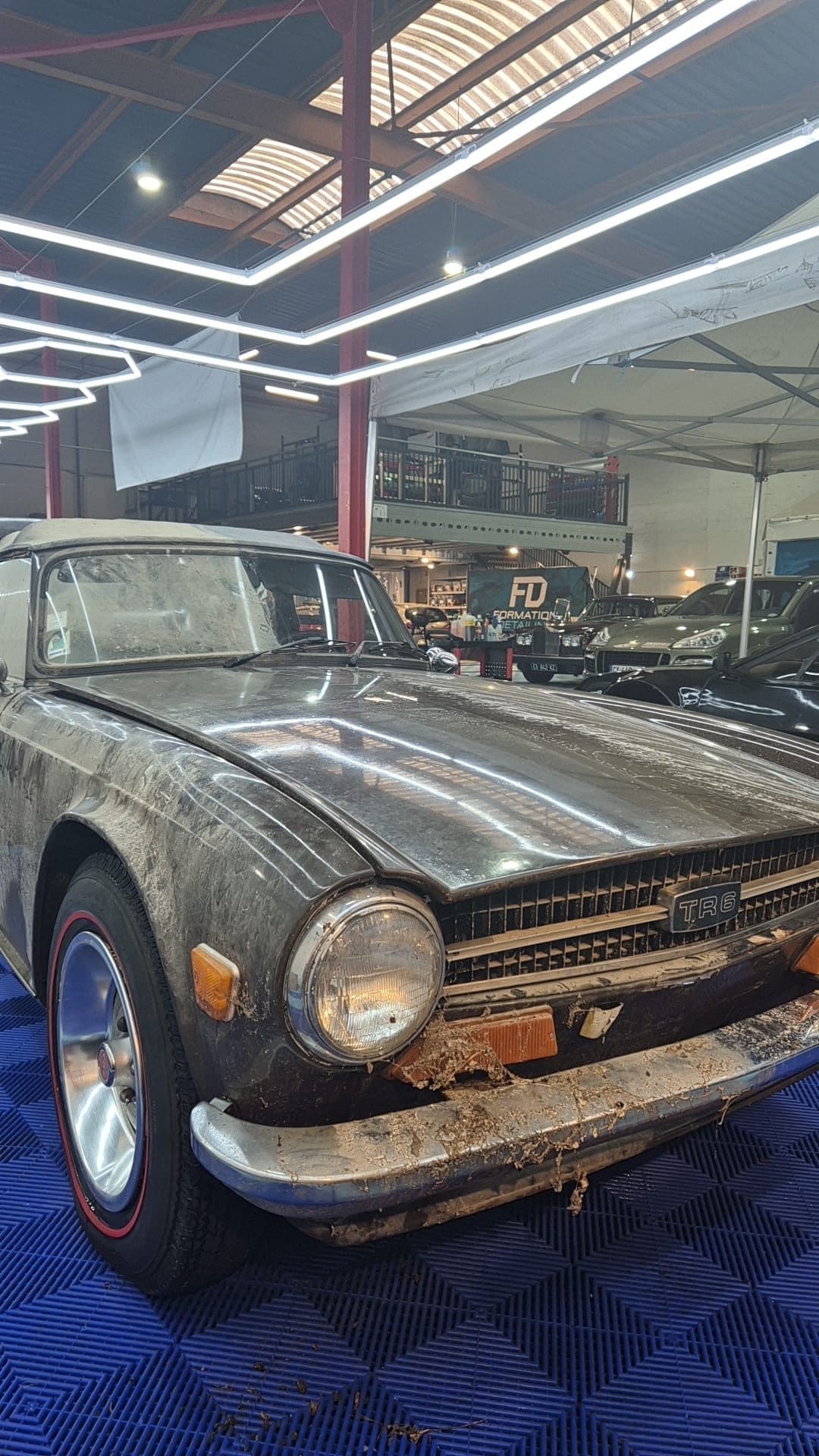 Avant - Restauration voiture de collection Triumph TR6